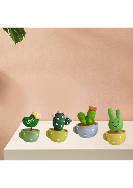 Araba Iç Süs Bitkisi Gösterge Paneli Dekorasyonu Bahar Heykeli Küçük Gadget Kaktüs L 10X8CM (Yurt Dışından) indirimleri