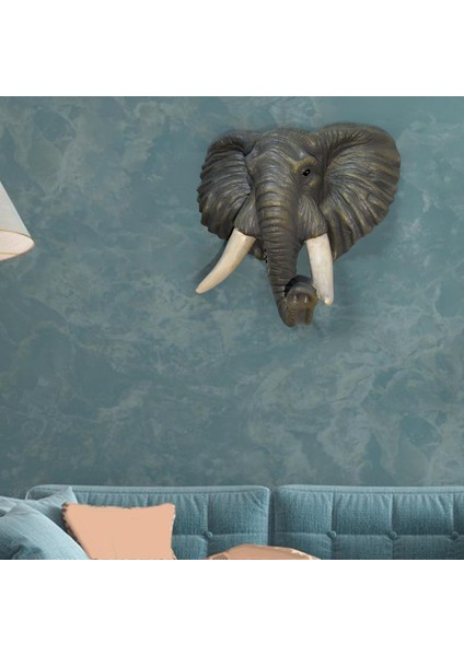 Reçine Fil Duvar Heykel Dekor Zarif Görünüm Ince Işçilik Çamur Renk Fil (Yurt Dışından) indirimleri