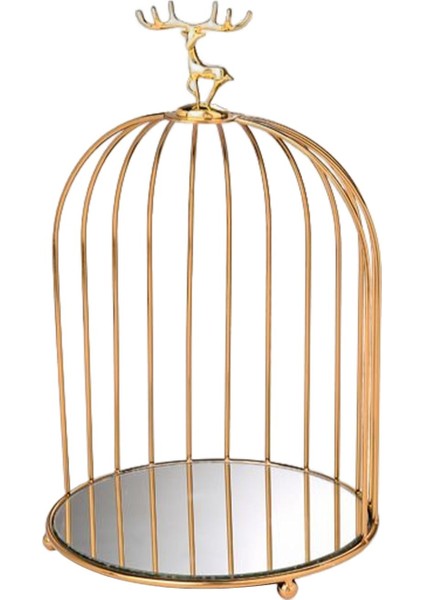 Nordic Style Kuş Kafesi Raf Kozmetik Ekran Kılıfı Mum Depolama Masası Sanat Tek Katman (Yurt Dışından)