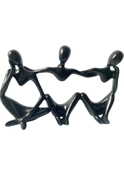 Thinker Reçine Heykelleri Özet Figürinler Koleksiyon Heykel El Sanatları Siyah (Yurt Dışından)