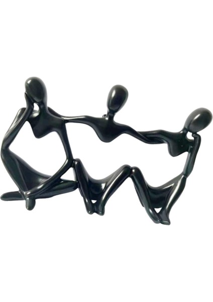 Thinker Reçine Heykelleri Özet Figürinler Koleksiyon Heykel El Sanatları Siyah (Yurt Dışından) fırsatları