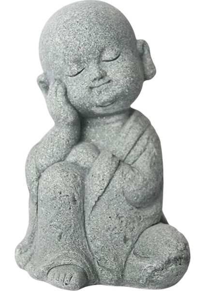 Minyatür Buda Monk Heykeli Figürinler Ev Dekoru Heykelleri Için Tek El Yüzünde (Yurt Dışından) fiyatları