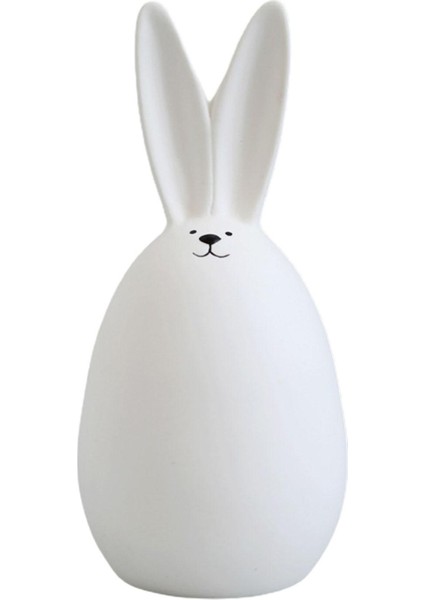 Masa Üstü Koleksiyon Penceresi Için Sevimli Paskalya Tavşanı Figürinler Heykeli D 15CM Beyaz (Yurt Dışından)