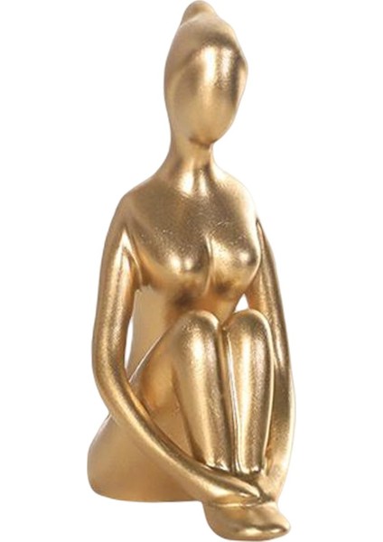 Yoga Kız Heykel Figürin Küçük Dekor Bayan Figür Heykeli Masa Altın Renk Stili Için (Yurt Dışından) fiyatları