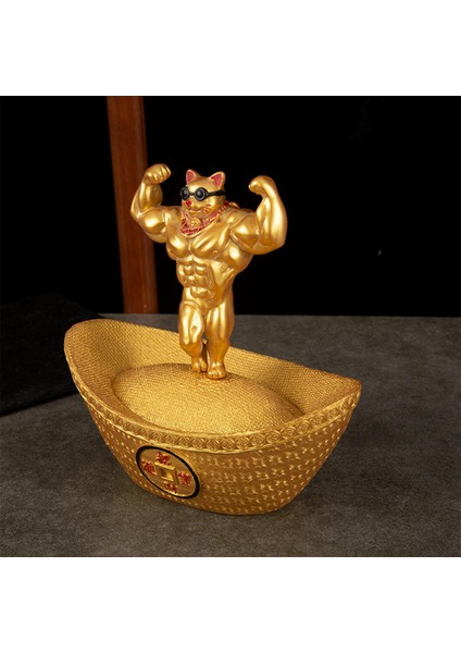 Yaratıcı Kirin Arm Lucky Cat Heykel Ev Dekoru Mağaza Ofisi Açılış Hediyesi (Yurt Dışından)