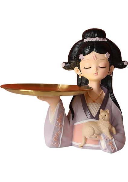 Kız Depolama Tepsisi Biblolar Organizatör Masaüstü Figürinler Ev Dekor 25X22CM (Yurt Dışından)