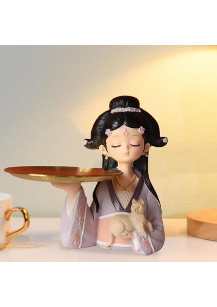 Kız Depolama Tepsisi Biblolar Organizatör Masaüstü Figürinler Ev Dekor 25X22CM (Yurt Dışından) fırsatları