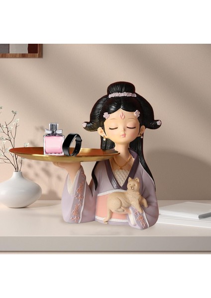 Kız Depolama Tepsisi Biblolar Organizatör Masaüstü Figürinler Ev Dekor 25X22CM (Yurt Dışından) indirimleri