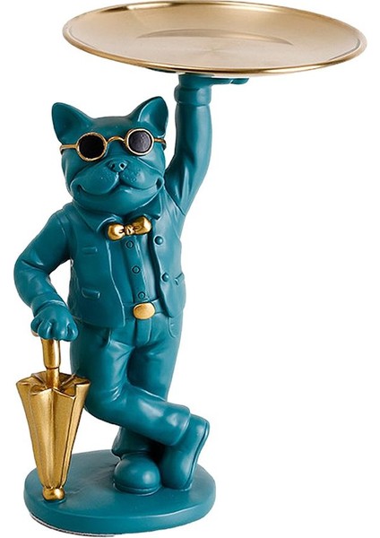 Reçine Heykeli Şeker Anahtarları Depolama Tutucu Tepsi Ev Süsleri Hediye Yeşil (Yurt Dışından)