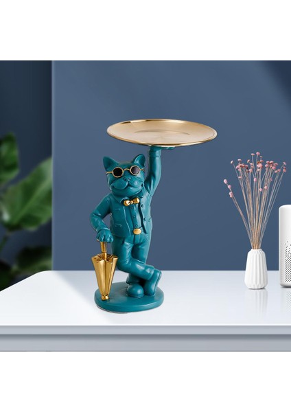 Reçine Heykeli Şeker Anahtarları Depolama Tutucu Tepsi Ev Süsleri Hediye Yeşil (Yurt Dışından) fiyatları