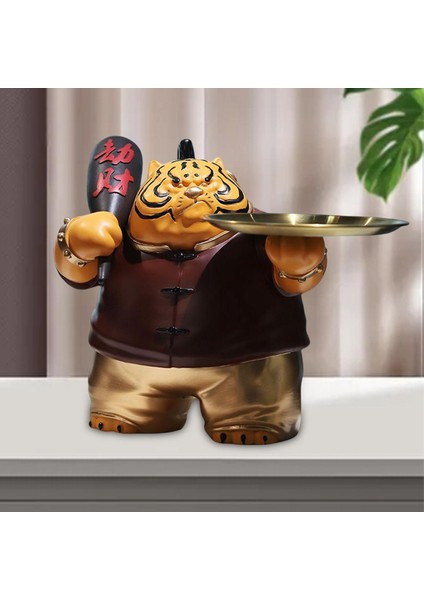 Tiger Heykel Depolama Tepsisi Sanat Eserleri Takı Tepsisi Oturma Odası Masaüstü Koyu Kahverengi (Yurt Dışından) fiyatları