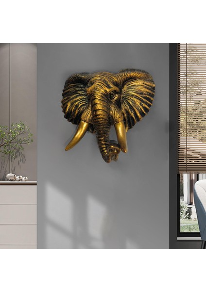 Reçine Fil Duvar Heykel Dekor Zarif Görünüm Ince Işçilik Bronz Fil (Yurt Dışından) fiyatları