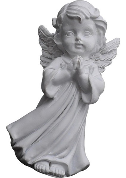 Reçine Melek Heykel Heykel Masaüstü Süsleri El Yapımı Dekoratif Dua Sol (Yurt Dışından)