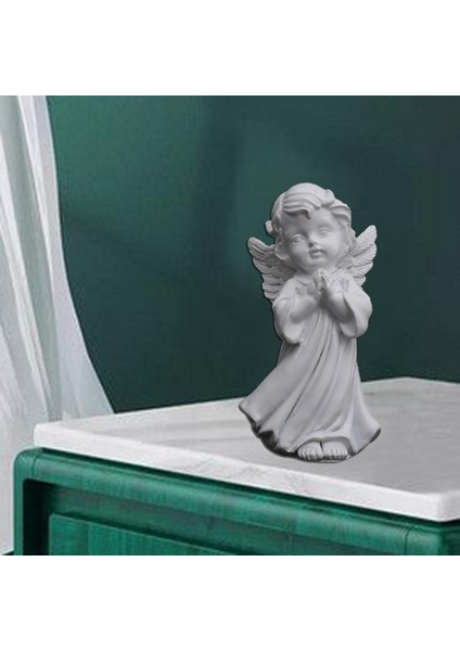 Reçine Melek Heykel Heykel Masaüstü Süsleri El Yapımı Dekoratif Dua Sol (Yurt Dışından) indirimleri