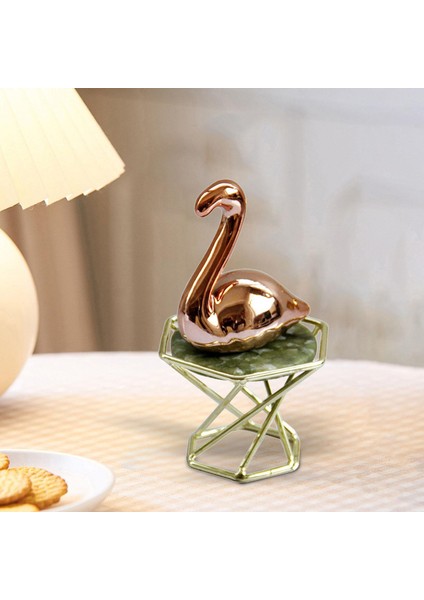 Sevimli Seramik Heykel Heykel Masası Merkez Parçası Kitaplık Hayvanları Figürinler Gül Altın Flamingo (Yurt Dışından) indirimleri