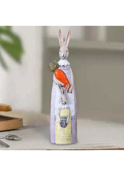 Yaratıcı Tavşan Heykeli Ev Dekoru Süsleme Figürinleri Masaüstü Tavşan Zanaat Kadın (Yurt Dışından) modelleri