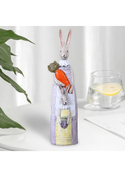 Yaratıcı Tavşan Heykeli Ev Dekoru Süsleme Figürinleri Masaüstü Tavşan Zanaat Kadın (Yurt Dışından) fırsatları