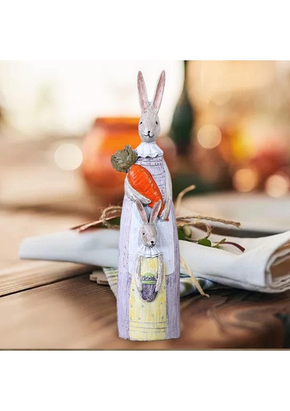 Yaratıcı Tavşan Heykeli Ev Dekoru Süsleme Figürinleri Masaüstü Tavşan Zanaat Kadın (Yurt Dışından) indirimleri