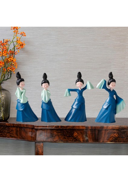 Reçine Lady Dancer Heykeli Antik Kadın Raf Dekoru Için Dans Bebek 2x Büyük 2x Küçük (Yurt Dışından) fırsatları