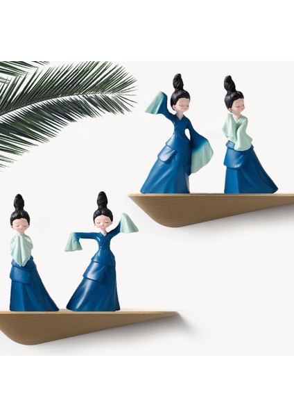 Reçine Lady Dancer Heykeli Antik Kadın Raf Dekoru Için Dans Bebek 2x Büyük 2x Küçük (Yurt Dışından) indirimleri