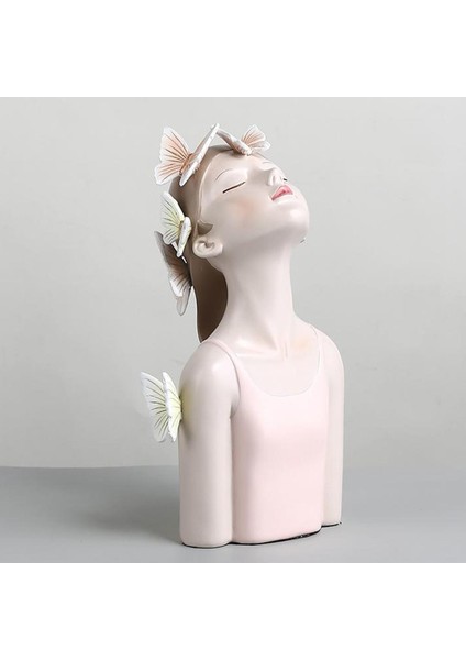 Butterfly Peri Figürleri Kız Figürinler Reçine Masa Heykelleri Ev Dekorları Pembe 14X11.5X27CM (Yurt Dışından) fiyatları