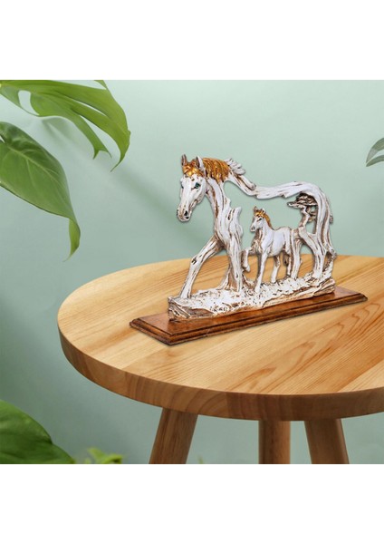 Modern Daimi Horse Statue Sanat Heykeli Ev Masa Dekorasyonları Sanat Beyaz 16X6X13CM (Yurt Dışından) modelleri