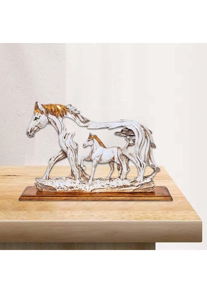 Modern Daimi Horse Statue Sanat Heykeli Ev Masa Dekorasyonları Sanat Beyaz 16X6X13CM (Yurt Dışından) fırsatları