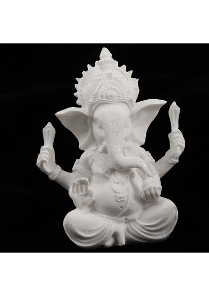 Kumtaşı Meditasyon Fil Heykeli Heykelcik Dekor Beyaz -10CM Beyaz - 10 cm (Yurt Dışından)