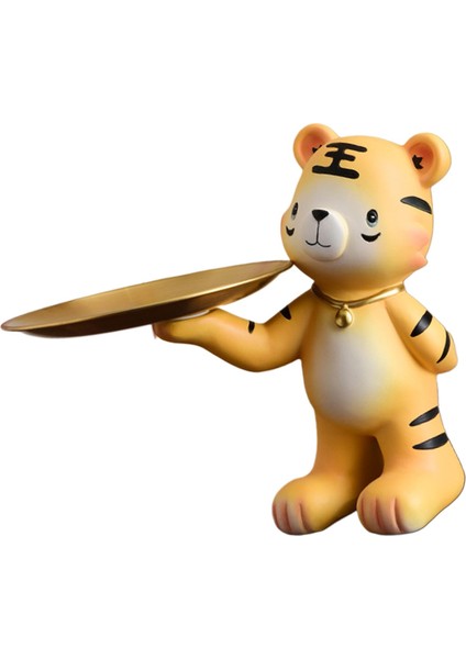 Güzel Heykel Tepsisi ve Depolama Figüre Tabak Sundurma Yaşayan Sarı Beyaz (Yurt Dışından)