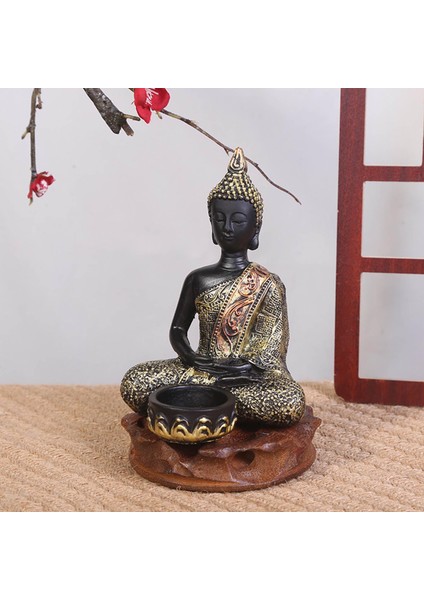 Tayland Buda Heykel Mum Sahibi Budizm Hindu Dekor Buda Tealight Sahibi Buda Tealight Sahibi (Yurt Dışından)