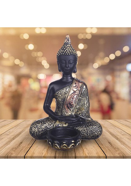 Tayland Buda Heykel Mum Sahibi Budizm Hindu Dekor Buda Tealight Sahibi Buda Tealight Sahibi (Yurt Dışından)