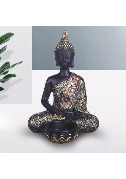 Tayland Buda Heykel Mum Sahibi Budizm Hindu Dekor Buda Tealight Sahibi Buda Tealight Sahibi (Yurt Dışından)