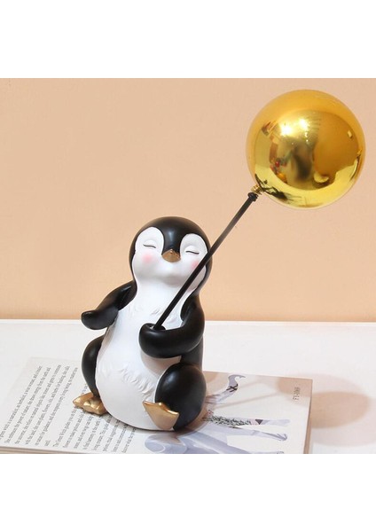 Sevimli Penguen Heykel Tuşları Depolama Sanat El Sanatları Süslemeleri Giriş Yolu Yatak Odası Balonu (Yurt Dışından) modelleri
