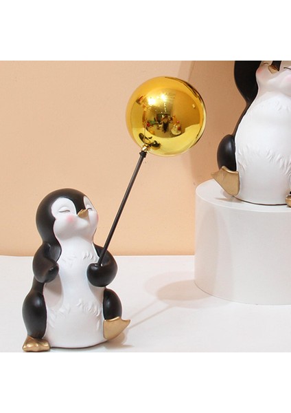 Sevimli Penguen Heykel Tuşları Depolama Sanat El Sanatları Süslemeleri Giriş Yolu Yatak Odası Balonu (Yurt Dışından) indirimleri