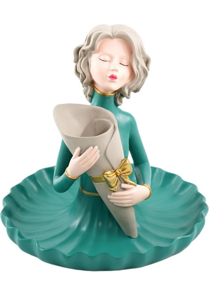 Candy Keys Oturma Odası Için Etek Tepsisi Yaratıcı Karakterlerle Kız Heykel (Yurt Dışından)