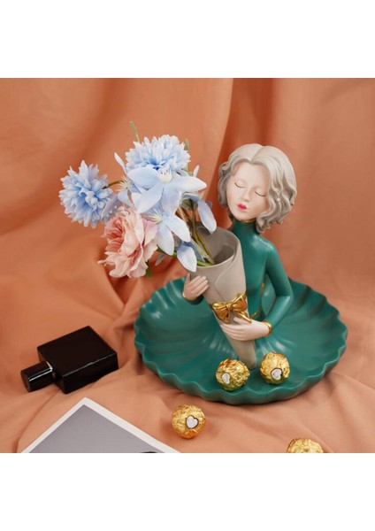 Candy Keys Oturma Odası Için Etek Tepsisi Yaratıcı Karakterlerle Kız Heykel (Yurt Dışından) fiyatları