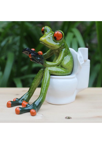 3D Kurbağa Figürin El Sanatları Oturan Tuvalet Süsleri Araba (Yurt Dışından) fiyatları