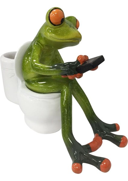 3D Kurbağa Figürin El Sanatları Oturan Tuvalet Süsleri Araba (Yurt Dışından) fırsatları