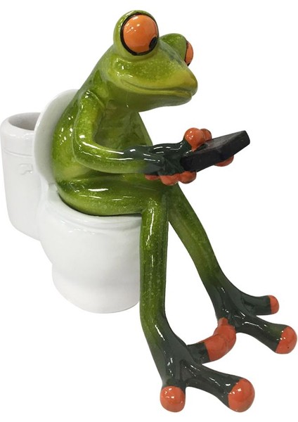 3D Kurbağa Figürin El Sanatları Oturan Tuvalet Süsleri Araba (Yurt Dışından) indirimleri