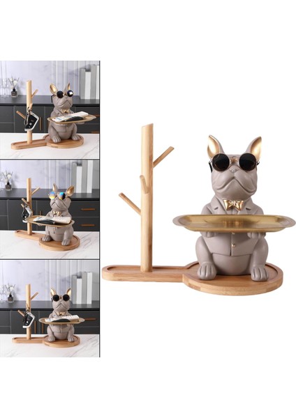 Reçine Heykeli Heykelcik Şeker Kuyumcusu Keys Tutucu Depolama Organizatör Gri (Yurt Dışından) modelleri