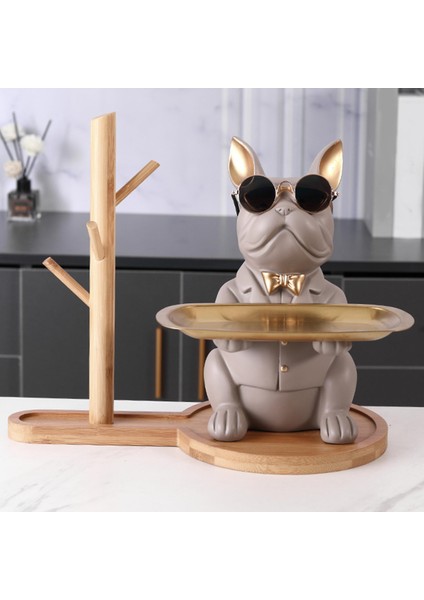 Reçine Heykeli Heykelcik Şeker Kuyumcusu Keys Tutucu Depolama Organizatör Gri (Yurt Dışından) fırsatları