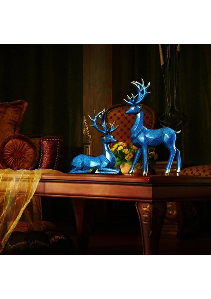 2 Adet Reçine Geyik Heykelcik Dekorasyonu Ofis Mavisi Için Kapalı Heykel (Yurt Dışından) indirimleri