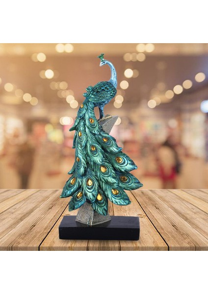 Tavuskuşu Heykeli En Iyi Hediye Süsleme Kitaplık Masaüstü Dekorasyon Mavi L Için (Yurt Dışından) fiyatları