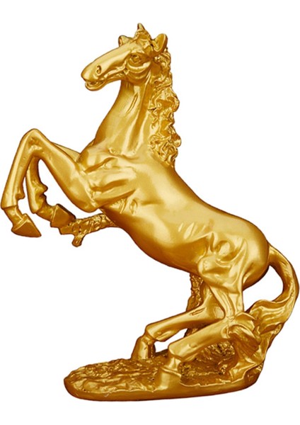 Reçine At Heykeli Heykel Heykel Sanat Zanaat Raf Masaüstü Dekor Altın (Yurt Dışından) fiyatları
