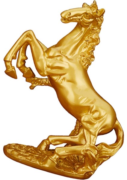 Reçine At Heykeli Heykel Heykel Sanat Zanaat Raf Masaüstü Dekor Altın (Yurt Dışından) modelleri