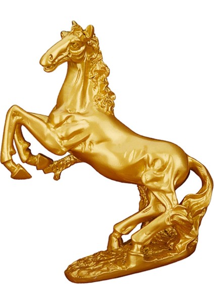 Reçine At Heykeli Heykel Heykel Sanat Zanaat Raf Masaüstü Dekor Altın (Yurt Dışından) fırsatları