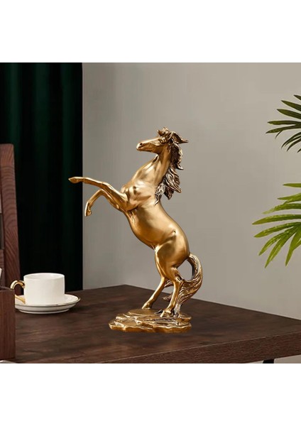 At Heykeli Figürin Dekorasyon Altın Için Koleksiyon Fengshui (Yurt Dışından) indirimleri