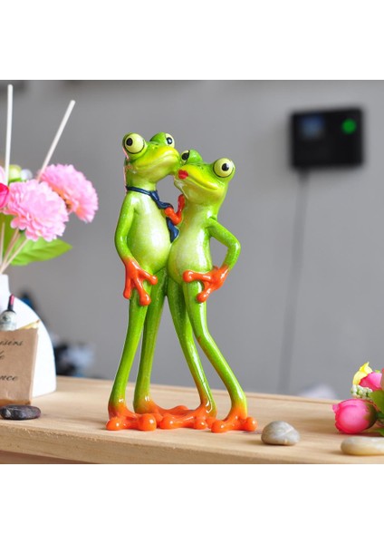 Sevimli Kurbağalar Çift Aşıklar Küçük Reçine Heykelcik Koleksiyon El Sanatları Süs B (Yurt Dışından) indirimleri
