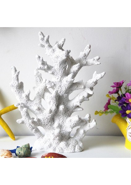 Akvaryumlar Için Yapay Reçine Mercan Bitkisi Mercan Su Bitkileri Beyaz (Yurt Dışından) fiyatları