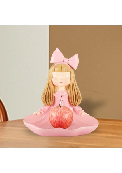 Reçine Kız Heykel Depolama Tepsisi Hediye Çok Amaçlı Sanat Anahtarlar Için Yatak Odası Pembe (Yurt Dışından) indirimleri